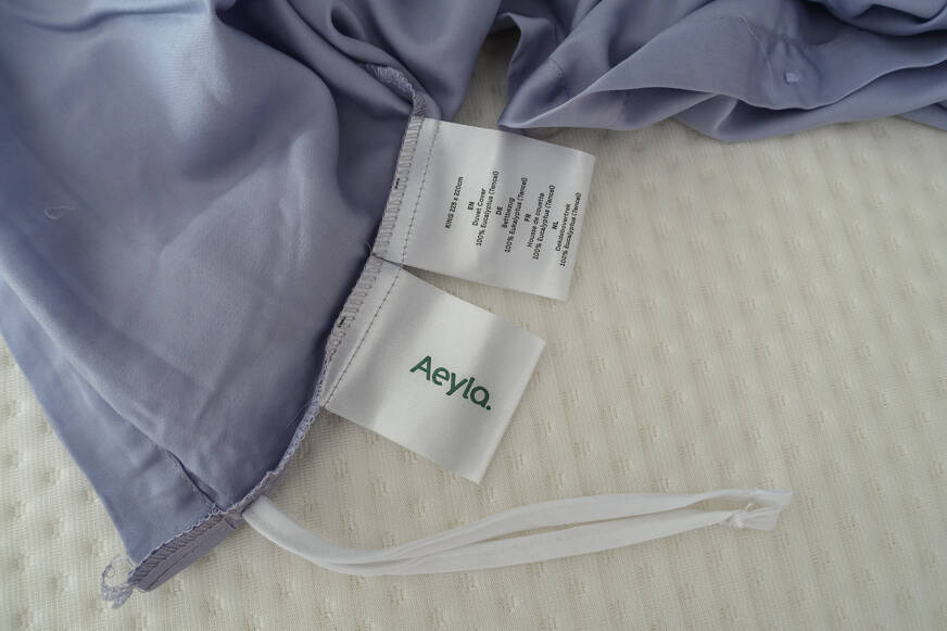 aeyla eucalyptus silk bedding duvet cover string
